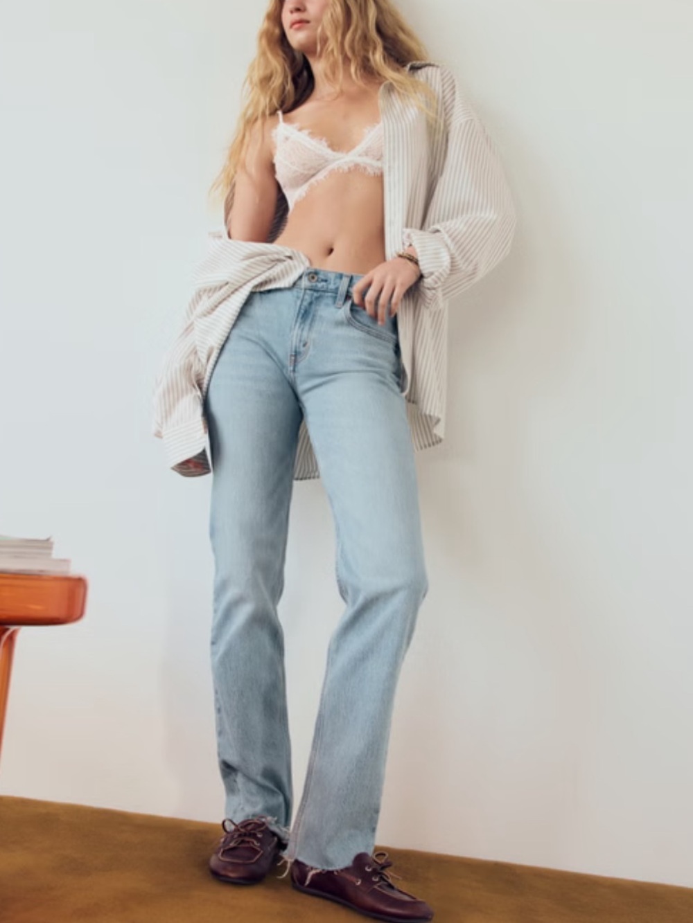 Abercrombie & Fitch The 90s Straight Mid Rise Jean 28 Regular Curve Love
